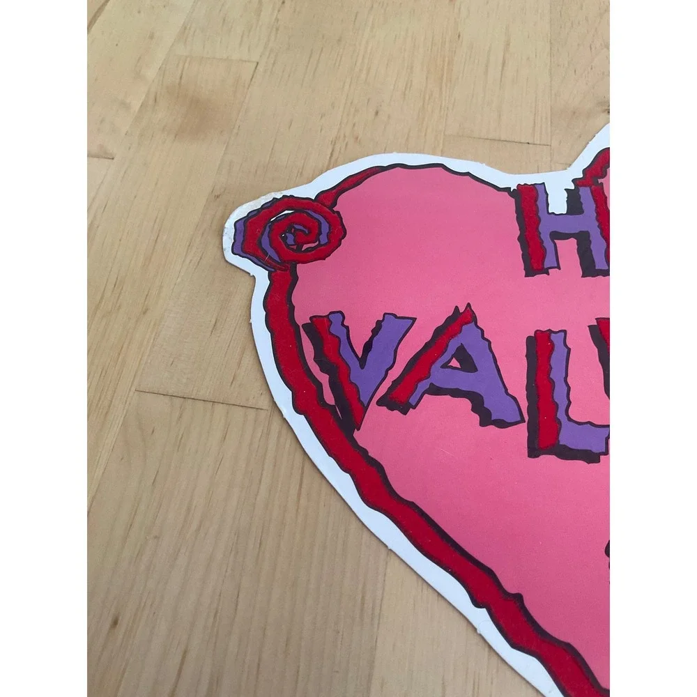 Vintage Cleo Inc Valentines Day Heart Wall Cutout Decoration Red Pink 13 inch